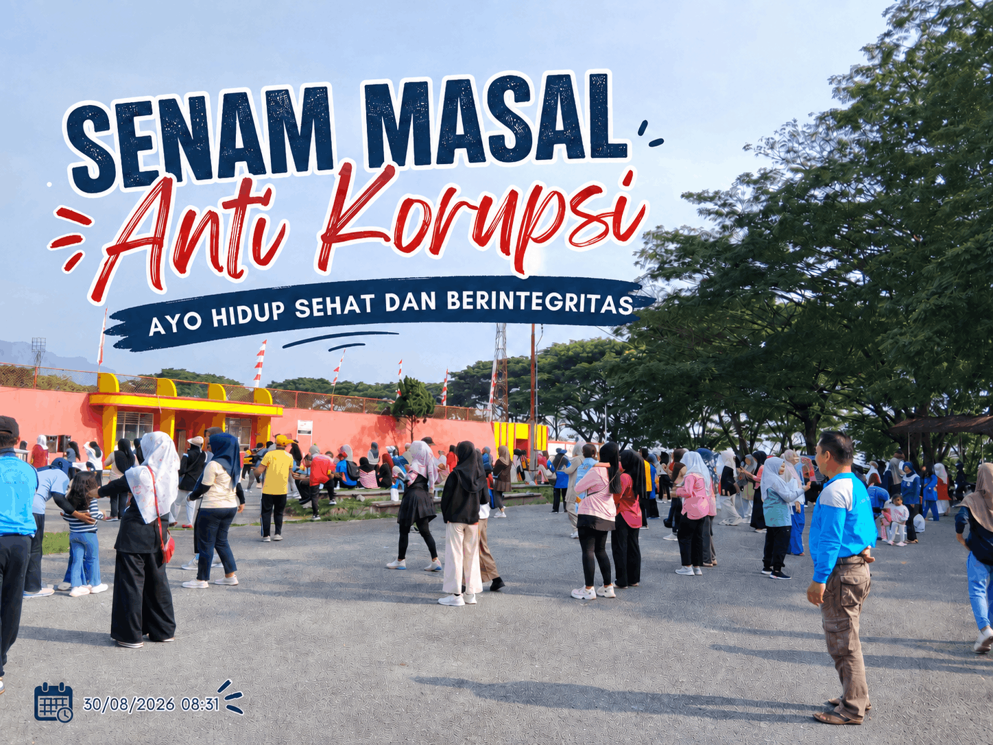 Senam Anti Korupsi Digelar di GOR Tuanku Tabiang Batu Batupang Kabupaten Solok